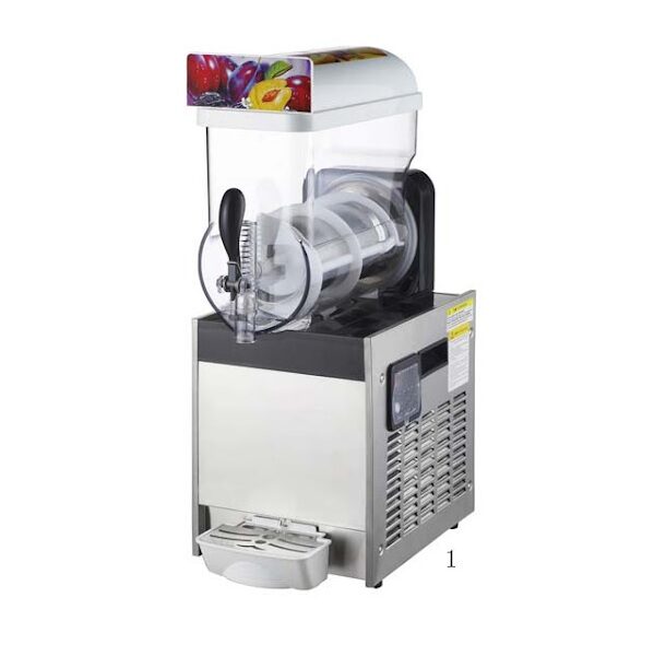 Máquina de granizados profesional plateada