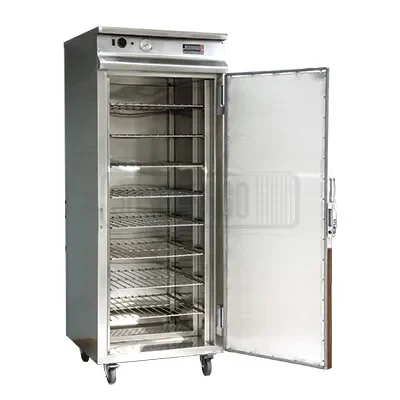 Refrigerador industrial de acero inoxidable abierto