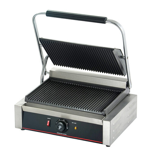 Parrilla eléctrica de contacto abierta.