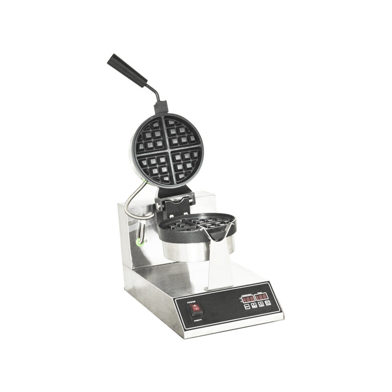 Máquina para hacer wafles de acero inoxidable profesional.